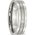 thumbnail image 4 of Stainless Steel Polished With Satin Center 6mm Grooved Band (Size 8) Made In China sr30-8, 4 of 5