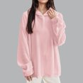 thumbnail image 1 of Cyber_Monday Deals Hot6sl Women's Solid Color Ribbed Stripe Solid Color T-shirt Pullover Top, 1 of 8