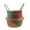 Green Red, variant on Opvise Folding Straw Wicker Storage Basket Handle Garden Flower Pot Planter Laundry Bag Green Red