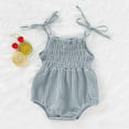 thumbnail image 5 of Borniu Baby Girl Clothes, Newborn Baby Toddler Girls Jumpsuit Double-layer Cotton Crepe Lace-up One-piece Romper, 5 of 8