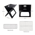 thumbnail image 4 of Asador para Carbón Portátil Plegable HIKEO de Acero Refinado para Carne Asada, 4 of 8