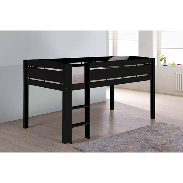 Canwood Whistler Junior Loft Bed Twin Size Wood Black ...