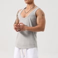 thumbnail image 2 of Men Summer Fitness Tank Tops U-Neck Workout Gym Sleeveless Quick Dry Vest, 2 of 12