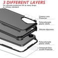 thumbnail image 3 of Diverbox Heavy Duty Case for Samsung Galaxy S25, Shockproof Protective Phone Cover with Camera Control Button and Screen Protector - Black, 3 of 8