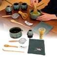 thumbnail image 4 of Juego de 10 batidores de matcha, cuenco redondo de matcha, kit de cerámica para matcha, soporte para batidor de cuchara, material de bambú, adecuado p 8 piezas, 4 of 6