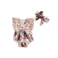 thumbnail image 3 of Fortune Summer Easter Kid Girl Romper Dress Cartoon Rabbit Print Ruffles Sleeve Jumpsuits, 3 of 9