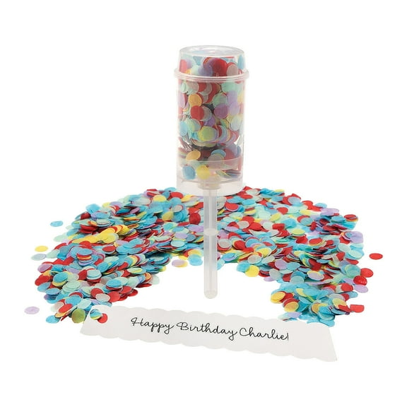 Push-Up Poppers with Message Inserts, Party Decor, Birthday, 12 Pieces