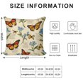 thumbnail image 2 of Pioneer Flower And Butterfly Pillow Covers,Pioneer Flower And Butterfly Throw Pillow Covers 18"×18" ,Living Room Sofa Couch Pillow Covers,Decorative Pillow Covers, 2 of 7