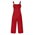 thumbnail image 6 of Baqcunre Jumpsuits for Women Women Casual U Neck Sleeveless Jumpsuits Spaghetti Strap Baggy Overalls Harem Pants with Pocket Jumpsuits for Women Dressy One Piece Jumpsuits for Women, 6 of 6