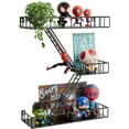 thumbnail image 1 of Fire Escape Shelf Metal Fire Escape Wall Shelves with Baskets New York Action Figurine Display Shelf Unique Rustic Floating Decorative Wall Shelves for Any Room, 1 of 7