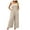 Beige, variant on Clearance! Ohufall Jumpsuits for Women, Summer New Casual Solid Color Collar Loose Suspenders Jumpsuit Overalls Women, Rompers for Women, Onesie for Women Clearance