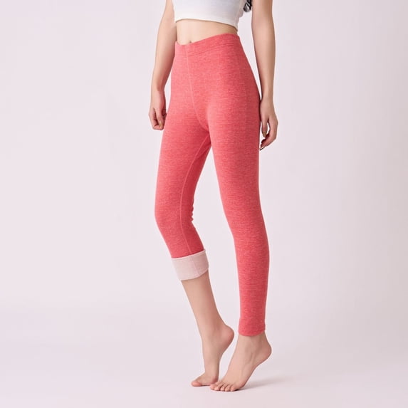 Bibifish Womens Leggings High Waist Slim Fit Fleece Lined Thermal Leggings Soft Brushed Elastic Waist Stretchy Casual Cozy Home Wear Leggings