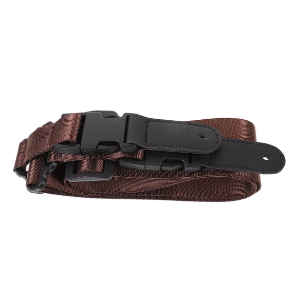 KONTONTY Adjustable Coffee Nylon Bass Guitar Strap Practical Lightweight Guitar Shoulder Belt