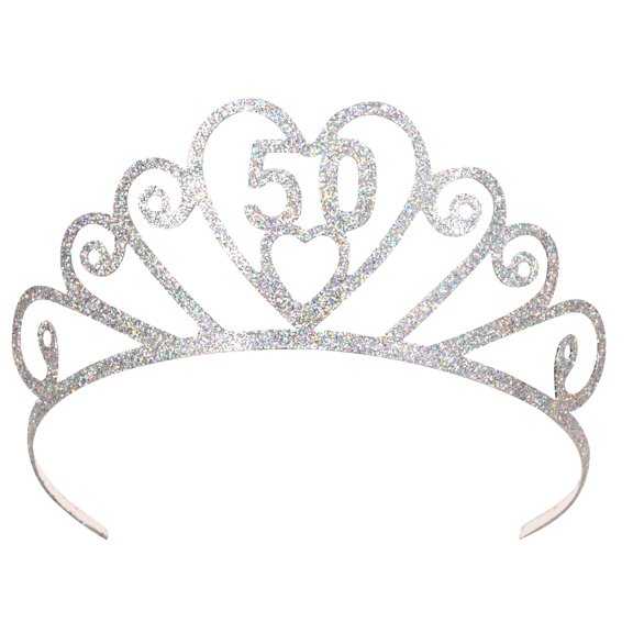 Glittered Metal  50  Tiara, (1/Pkg)