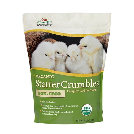 Manna Pro Organic Starter Crumbles Chicken Feed, 5 lbs