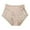 Beige, variant on Women's Sheer Striped Mesh Briefs High Spring Comfort Ice Silk Panties 22/24 Panties