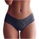 thumbnail image 2 of Puntoco Ropa interior para mujer, bragas con encaje de color liso, cintura media baja, alta elasticidad, realce de glúteos, culturismo, forma de T, 2 of 4