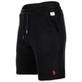 thumbnail image 2 of U.S. POLO ASSN. Pantalón corto de chándal para hombre - Diagonal Fleece Carbon Finish, algodón, liso Negro L (Large), 2 of 4