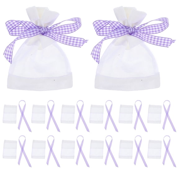 LITINKIMI 20pcs Empty Lavender Sachet Bags Purple Fabric Drawstring Pouches