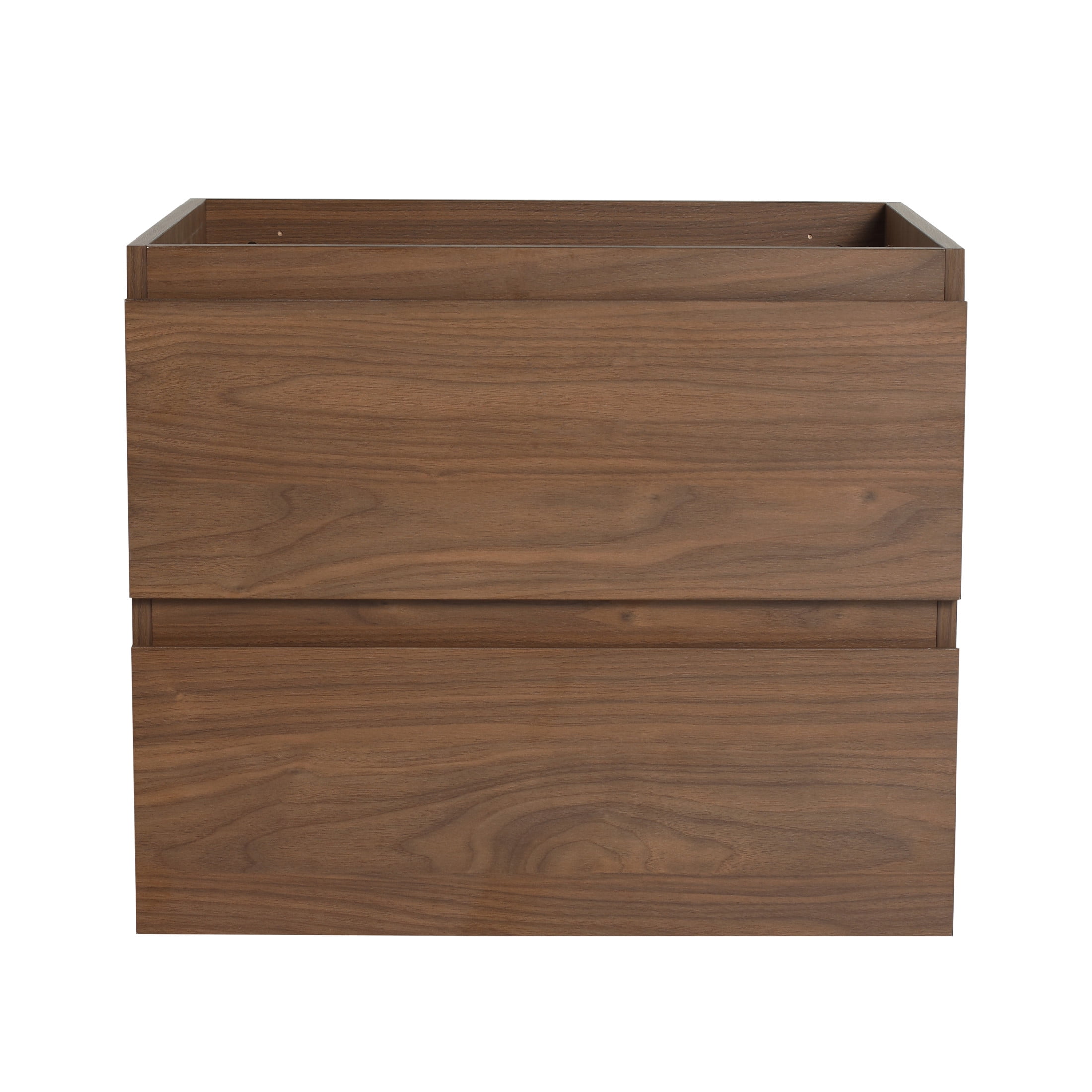Noble House 24" Floating Bathroom Vanity Cabinet, Modern Wood Grain, Soft-Close Drawer, Excluded Sink, Brown Oak