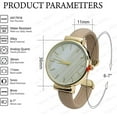 thumbnail image 5 of Blekon Collections Womens 36mm Elegant DIal Leather Bangle Watch, 5 of 5