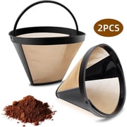 WLGJL Reusable No.4 Cone Coffee Maker Filters 2 Count