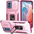 thumbnail image 1 of Funda para GANGXUN Motorola Moto G Play 2024 - Soporte metálico, Función magnética, Rosa, 1 of 5