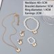 thumbnail image 4 of Conjunto de cuatro piezas, collar para mujer, pendientes, pulsera de cuentas y anillo, conjunto de joyería, joyería, regalo para mujeres y niñas, 4 of 6