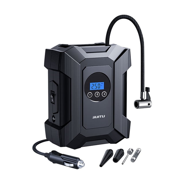 Digital Display Vehicle Mounted Pump Portable Car Mini Pump, Which Can Inflate Motorcycles, Bicycles, Balls, Etc. With Its Own Lighting