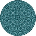 thumbnail image 1 of Ahgly Company Machine Washable Indoor Round Transitional Deep Teal Green Area Rugs, 8' Round, 1 of 7