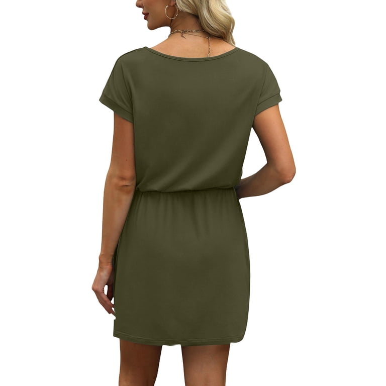 Uocefik Indian Dresses for Women Summer Casual Tie Front Short Sleeve Tshirt Dresses Trendy Tie Waist Mini Short Dress Beach A-Line Plus Size Petite Uocefik Indian Dresses for Women Summer Casual Tie Front Short Sleeve Tshirt Dresses Trendy Tie Waist Mini Short Dress Beach A-Line Plus Size Petite