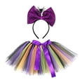 thumbnail image 1 of KAKOWELY 1 juego de disfraz de Halloween con diadema y falda de lazo de araña para niñas Cosplay, 1 of 5