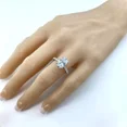 thumbnail image 4 of NANA Jewels 12x8mm (3.00ct) Oval Cut Zirconia Solitaire w/sides Eng Ring-Size 5, 4 of 6