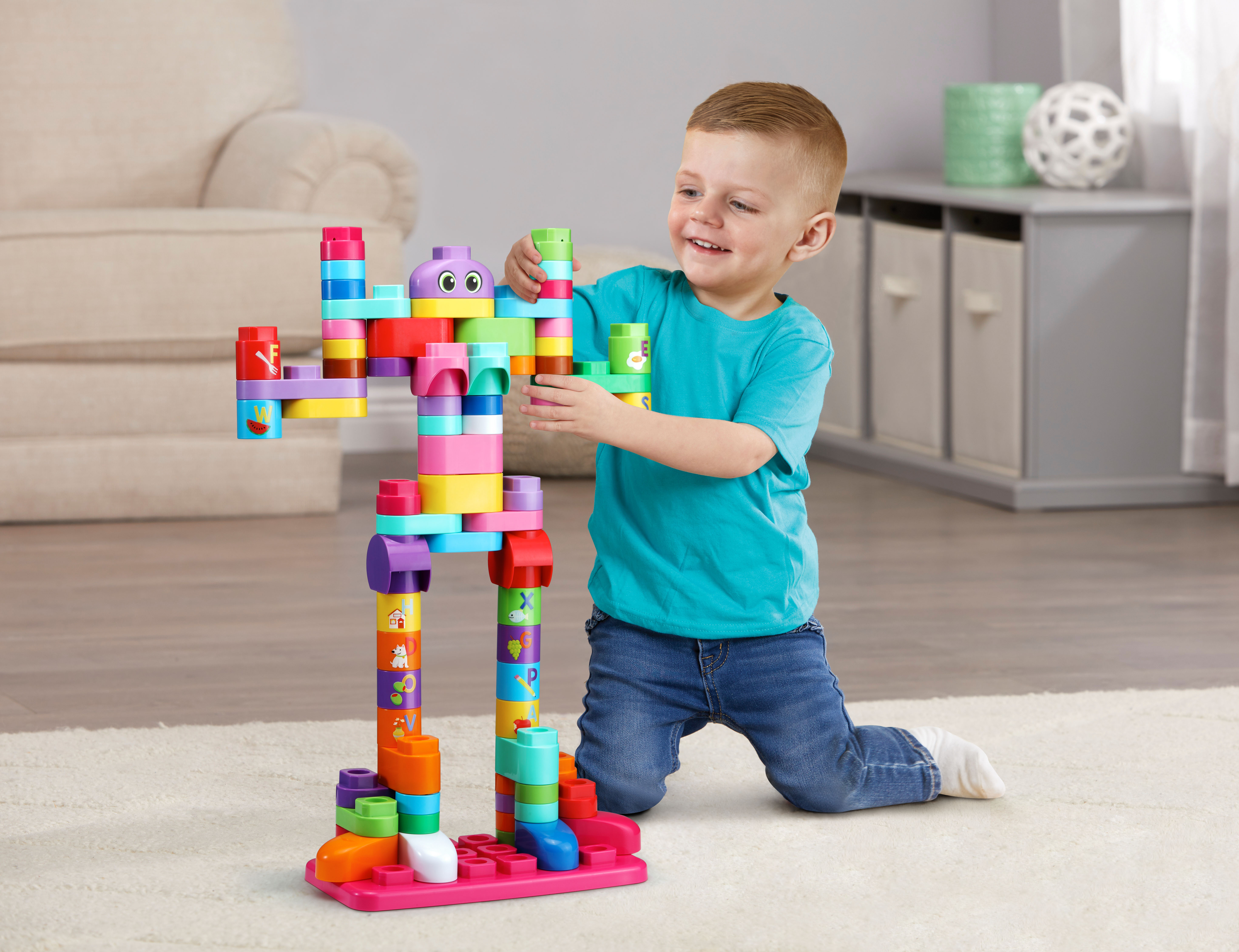 LeapBuilders 81-Piece Jumbo Blocks Box (Pink) - Walmart.com