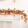 thumbnail image 5 of YIMWNYI Holiday Door Hanging Wreath, Thanksgiving Pumpkin Decoration, Halloween Home Decor, Festive Faux Rattan Vine, Autumn Harvest Decoration, 5 of 9