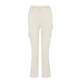thumbnail image 3 of Sngxgn Cargo Pants For Women With Pockets Elastic Waist(White,XL), 3 of 8