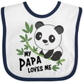thumbnail image 3 of Inktastic My Papa Loves Me- Cute Panda Boys or Girls Baby Bib, 3 of 4