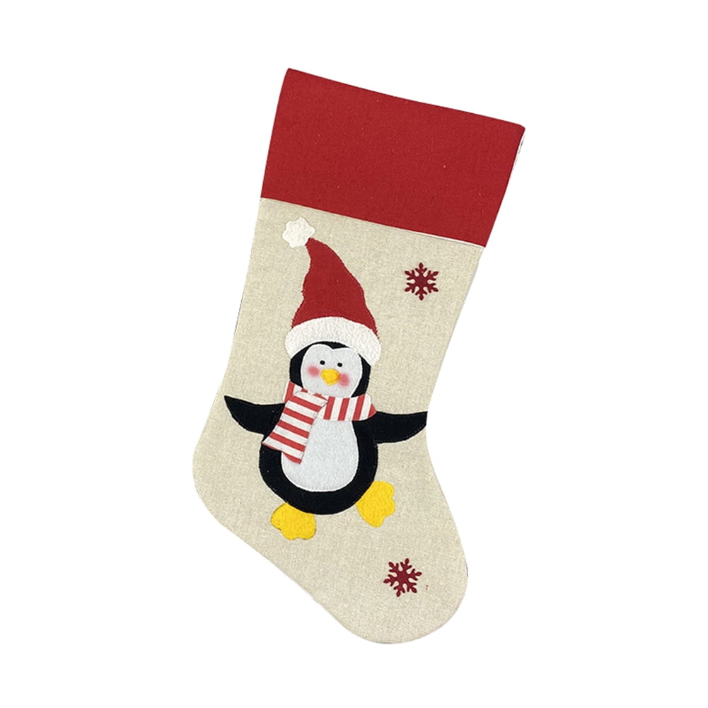 Besufy Christmas Stocking,Snowman Deer Penguin Santa Claus