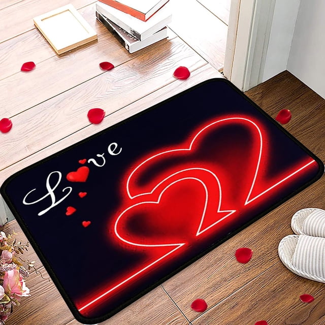 Puntoco Alfombra De Baño Del Día De San Valentín 40*60 Cm Segundo Estilo, Decoración Del Hogar