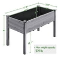 thumbnail image 5 of Yaheetech Rectangle Fir Wood Raised Garden Bed Planters,Gray, 5 of 9