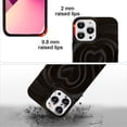 thumbnail image 3 of Compatible with 13 Pro Max Case，3D Love Water Ripple Pattern，Soft TPU Slim Shockproof Satin Glossy Cover for Girls Boys.（Black）, 3 of 12