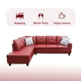 thumbnail image 4 of PonLiving Sectional Sofa Set for Living Room Furniture Set，Faux Leather L-Shape Sectional Sofa, 4 of 12