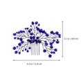 thumbnail image 4 of Crystal Hair Comb Rhinestones Comb Wedding Party Hair Accessory Costume Prop, 4 of 8
