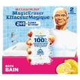 thumbnail image 2 of Mr. Clean Magic Eraser Sponge, Bathroom Cleaner, Soap Scum Shower & Tub Cleaner, 2 in 1 Bath, 2-Count, 2 of 11