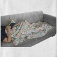 thumbnail image 6 of Shabby Flora Soft Flannel Fleece Throw Blanket, English Gardening Plants Antique Victorian Fashion with Polka Dots, Cozy Plush for Indoor and Outdoor Use, 50" x 60", Multicolor, by Ambesonne, 6 of 6