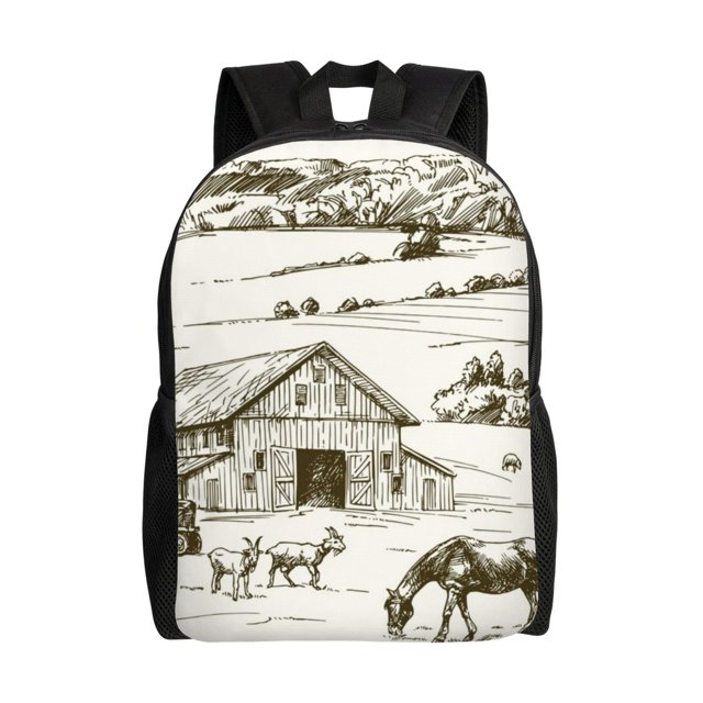 Easygdp Farm Animals 2 Mochila Versátil y Elegante: Comodidad, Almacenaje y Durabilidad para la Universidad, Trabajo, Viajes y Uso Diario
