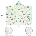 thumbnail image 3 of Wearable Blanket,LightColorful BirdsFootprints Pattern Hooded Wearable Flannel Blanket for Adults & Teens,Winter Poncho Shawl Wrap Cape Cozy Anti-Pill,50"x60", 3 of 5