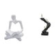 thumbnail image 1 of Figura de pensador abstracto,Estatua de pensador abstracto,decoración para el hogar,Estatua de escalera,Estatua de escalera con libros para escalar,decoración artística,Escultura de escalera, 1 of 8