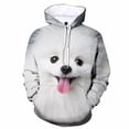 thumbnail image 4 of Sudadera con capucha de perro Pomerania con estampado 3D para hombre y mujer, sudadera con capucha con gráficos de animales, sudaderas de manga larga a la moda, ropa para niños, 4 of 5