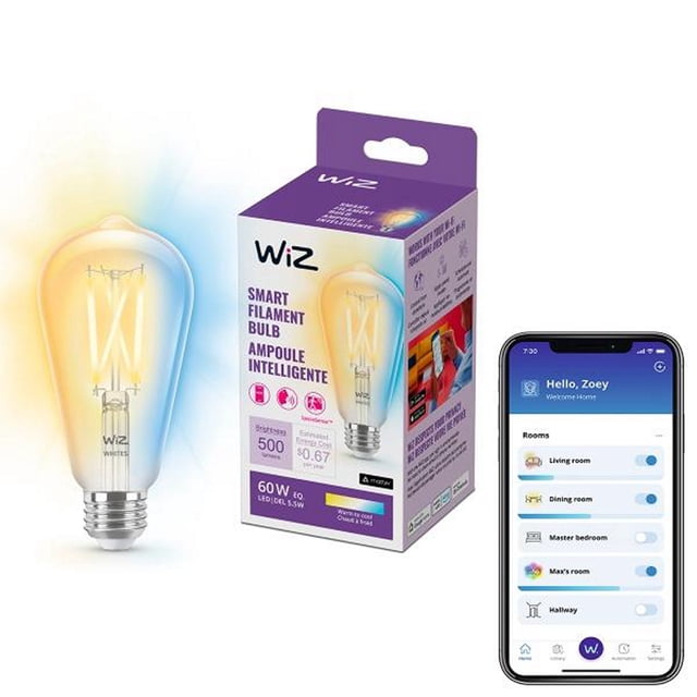 foco led st19 wiz 5.5 w 500 lumenes luz dimeable